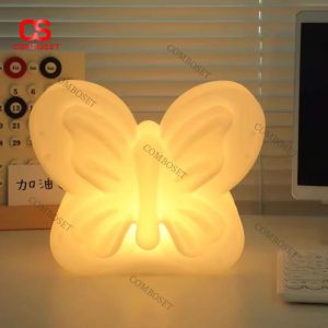 Đèn Ngủ Hình Cánh Bướm Phát Sáng 16 Màu Decor Phòng Ngủ Lung Linh