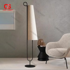 Đèn Sàn Chao Vải Tối Giản Trang Nhã Phong Cách Nhật Bản