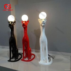 Đèn Sàn Decor Tượng Chó Nhiều Màu Phong Cách Resort Và Khách Sạn Cao Cấp