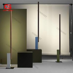 Đèn Sàn Kim Loại Dạng Thanh Dọc Phong Cách Tối Giản Hiện Đại