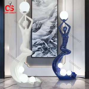 Đèn Sàn Nghệ Thuật Hình Người Uốn Lượn Tinh Tế Và Sang Trọng