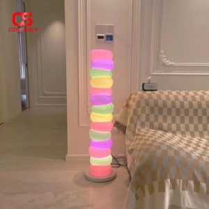 Đèn Sàn Tầng Màu Kẹo Ngọt Ánh Sáng Pastel Cho Không Gian Thư Giãn