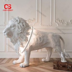 Đèn Sàn Tượng Sư Tử Phát Sáng Trang Trí Không Gian Sang Trọng Cao