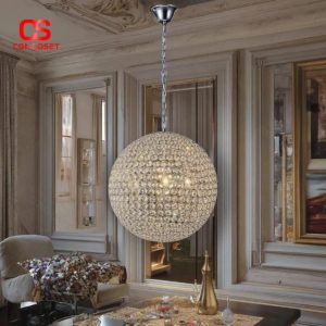 Đèn Thả Pha Lê Quả Cầu Lấp Lánh Cho Không Gian Karaoke, Quán Bar Lung Linh