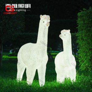 Đèn Thú Hình Alpaca Siêu To Phát Sáng Nghệ Thuật Cho Sân Vườn & Sự Kiện Đêm