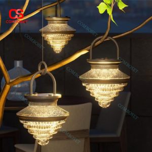 Đèn Treo Acrylic Ngoài Trời LED Ánh Sáng Vàng Ấm Trang Trí Sân Vườn
