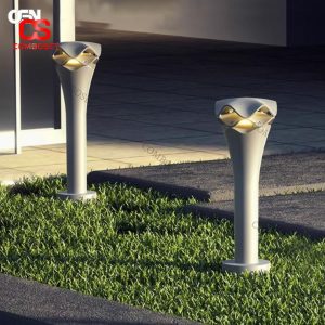 Đèn Trụ Cảnh Quan Kim Loại Phong Cách Contemporary Cao Cấp