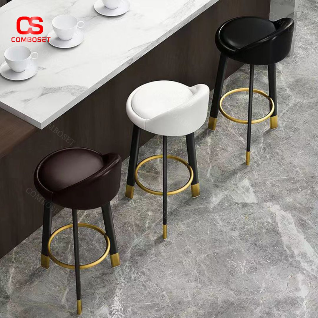Ghế Quầy Bar Tối Giản Hiện Đại Có Tựa Lưng Sử Dụng Tại Nhà