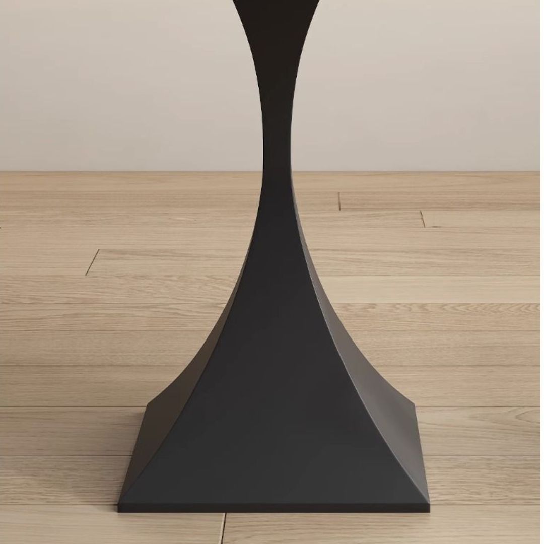 Bàn Ăn Bảng Đá, Chân Bo Tròn, Đáy Vuông