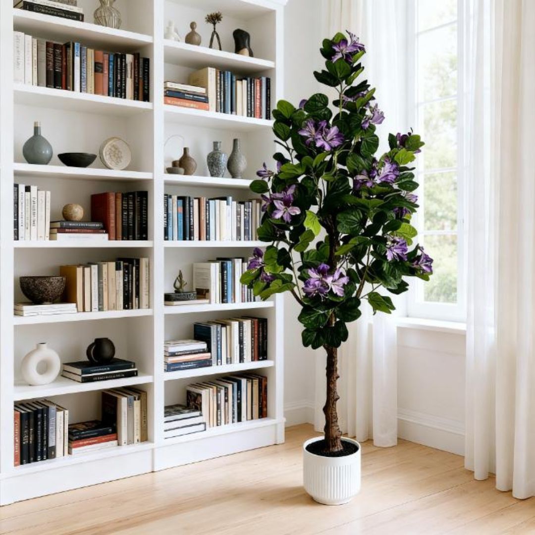 Cây Hoa Tím Giả Nghệ Thuật Cao Cấp Trang Trí Nội Thất Ngày Tết, Sân Vườn
