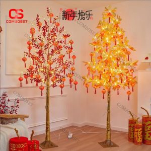 Đèn Cây Tài Lộc LED Trang Trí Tết Nguyên Đán Ánh Vàng Rực Rỡ