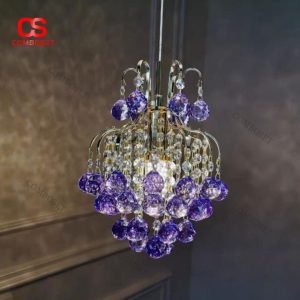 Đèn Chùm Pha Lê Giọt Nước Cao Cấp Mạ Vàng 3 Chế Độ Ánh Sáng