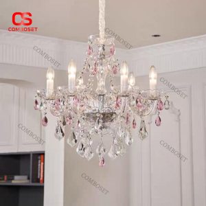 Đèn Chùm Pha Lê Hoàng Gia 3 Chế Độ Sáng Trang Trí Phòng Khách