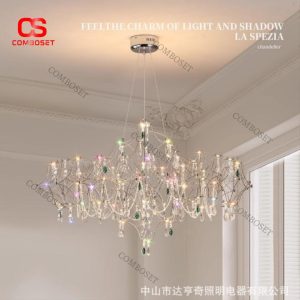 Đèn Chùm Pha Lê Thả Trần Thiết Kế Bay Bổng Phong Cách Châu Âu