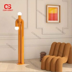 Đèn Đứng Decor Ống Đôi Uốn Lượn Màu Sắc Phong Cách Pop Art