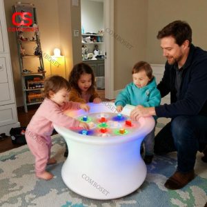 Đèn LED RGB Bàn Tròn Đa Màu Vui Chơi Cho Bé Ánh Sáng Dịu Nhẹ, Đổi Màu Thông Minh