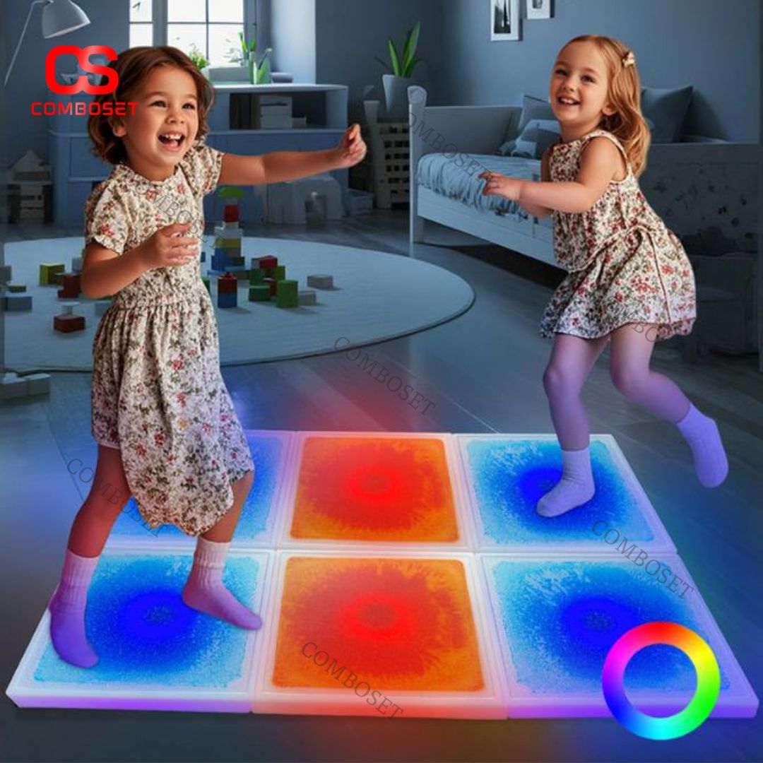 Đèn LED Sàn Ghép Ô Phát Sáng Cho Trẻ Em Phát Sáng Khi Bước Chân