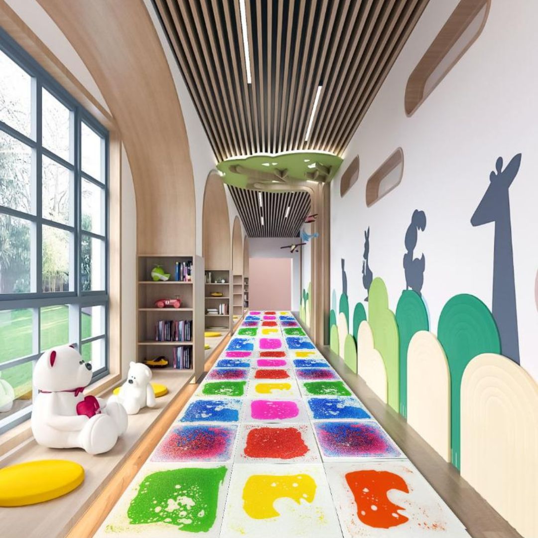 Đèn LED Sàn Ghép Ô Phát Sáng Cho Trẻ Em Phát Sáng Khi Bước Chân