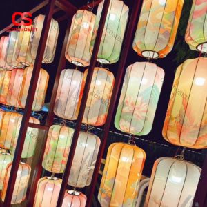 Đèn Lồng Vải Truyền Thống Vẽ Tay Phong Cảnh & Linh Điểu