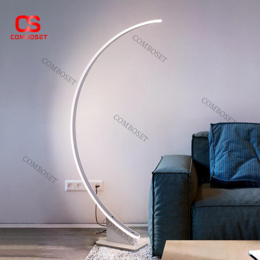 Đèn Sàn LED Dáng Vòng Cung Ánh Sáng Mềm Phong Cách Hiện Đại
