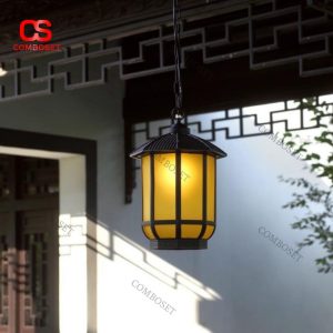 Đèn Thả Lồng Kim Loại Ngoài Trời Thiết Kế Cổ Điển Châu Âu