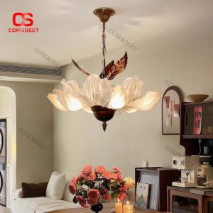 Đèn Thả Trần Hoa Cánh Xếp Nghệ Thuật 3 Chế Độ Ánh Sáng Sang Trọng