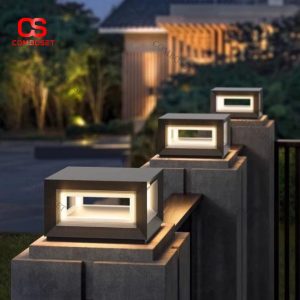 Đèn Trang Trí Trụ Cổng Năng Lượng Mặt Trời Phong Cách Hiện Đại