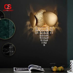 Đèn Tường Cánh Hoa Kim Loại Mạ Vàng Nghệ Thuật Sang Trọng