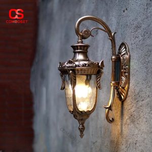 Đèn Tường Cổ Điển Ngoài Trời Phong Cách Hoàng Gia Châu Âu