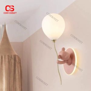 Đèn Tường Gấu Bóng Bay 3 Chế Độ Sáng Ánh Sáng Dịu