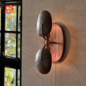 Đèn Tường Kim Loại Vỏ Đậu Đôi Thiết Kế Điêu Khắc Hiện Đại