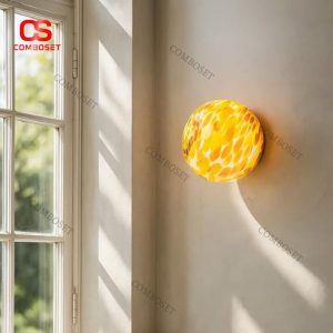 Đèn Tường Thủy Tinh Vảy Màu Xoáy Tròn Nghệ Thuật Ánh Sáng Trang Trí