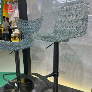 Ghế Acrylic Pha Lê, Trong Suốt Màu Ngọc Lam