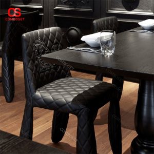 Ghế Ăn Bằng Da, Ghế Thêu Thiết Kế Hiện Đại