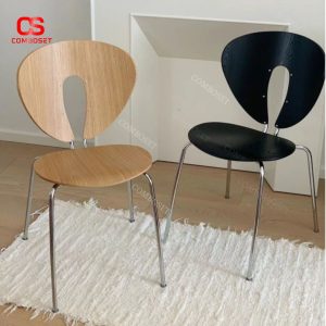 Ghế Ăn Tựa Lưng Dáng Áo Choàng, Phù Hợp Quán Cà Phê