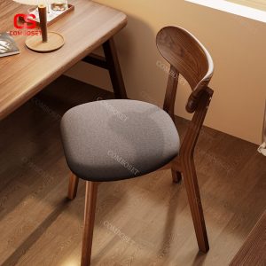Ghế Gỗ Lưng Bọc Mềm, Ghệ Đệm, Tựa Lưng Cong Ôm Lưng