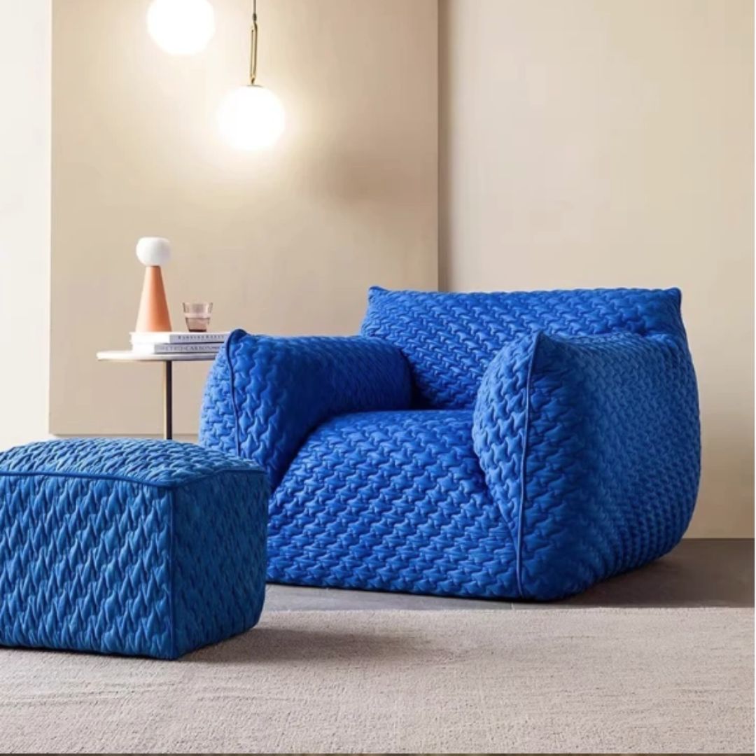 Ghế Sofa Đơn Dáng Thấp Bo Tròn, Bọt Xốp Đàn Hồi Cao