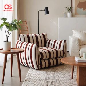 Ghế Sofa Sọc Phòng Ngủ, Sofa Vải Kiểu Pháp