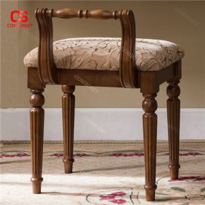 Ghế Trang Điểm Tựa Lưng Thấp, Bọc Vải Nghệ Thuật