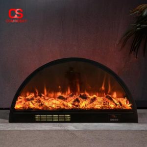 Lò Sưởi Bán Nguyệt Kiểu Châu Âu Hiệu Ứng Lửa Giả 3D Sang Trọng