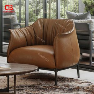 Sofa Đơn Phong Cách Bắc Âu, Chất Da Sang Trọng