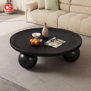 Bàn Ba Chân Trụ Tròn, Bàn Tròn Dáng Thấp Hiện Đại