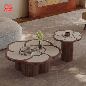 Combo Bàn Bông Hoa Phong Cách Retro, Bàn Trà Phòng Khách