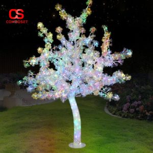 Đèn Cây Hình Hoa Tuyết Phát Sáng Lấp Lánh Không Gian Sân Vườn