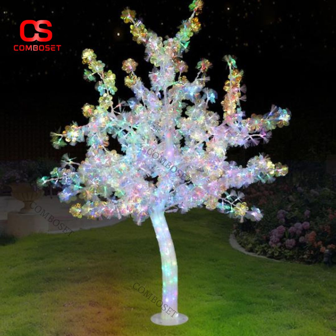 Đèn Cây Hình Hoa Tuyết Phát Sáng Lấp Lánh Không Gian Sân Vườn