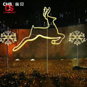 Đèn Neon Tuần Lộc Giáng Sinh Cắm Cỏ Ngoài Trời