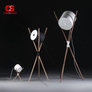 Đèn Sàn Chân Gỗ Chao Xoay 45 Độ Thiết Kế Tối Giản Hiện Đại