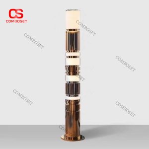 Đèn Sàn Trụ Tròn Mạ Đồng Phối Hiện Đại Sang Trọng