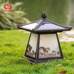 Đèn Sân Vườn Mái Đình Á Đông NLMT Trang Trí Ngoài Trời, Chống Nước