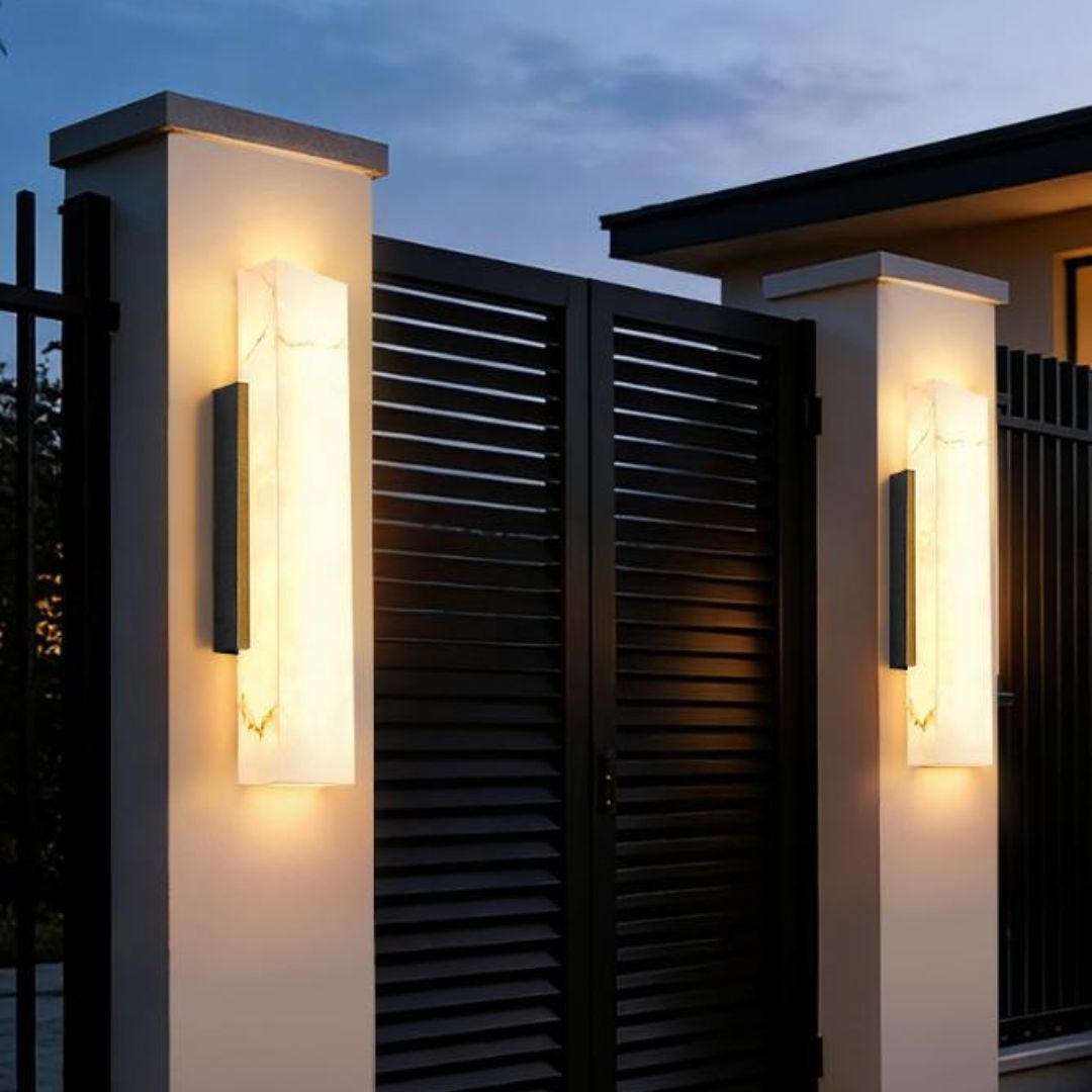 Đèn Tường Giả Đá Phong Cách Tối Giản Cho Biệt Thự